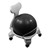 CanDo Plastic Mobile Ball Chair w/ Back - Black (15" Diameter)